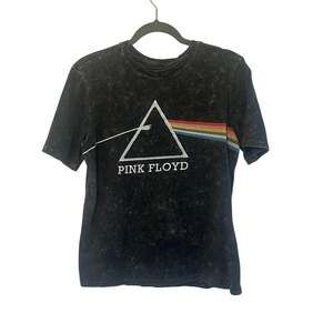 Pink Floyd Graphic T Shirt Kids XL 14/16 Black Gray Dark Side Of The Moon Casual